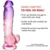 Adam & Eve Cool Curve Jelly Dildo, Realistic Curved Dildo with Suction Cup Base, Soft and Flexible PVC for G Spot or P Spot Stimulation, Strap On Harness Compatible, 8 Inch Total Length, Adult Toy(Sunset Multicolor – 7.5″)