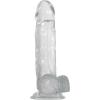 Adam & Eve Cool Curve Jelly Dildo, Realistic Curved Dildo with Suction Cup Base, Soft and Flexible PVC for G Spot or P Spot Stimulation, Strap On Harness Compatible, 8 Inch Total Length, Adult Toy(Clear – 8″)