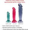 Adam & Eve Cool Curve Jelly Dildo, Realistic Curved Dildo with Suction Cup Base, Soft and Flexible PVC for G Spot or P Spot Stimulation, Strap On Harness Compatible, 8 Inch Total Length, Adult Toy(Anal Dildos 3 Pack)