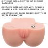 Adam & Eve Doggie Style Debbie Vibrating Stroker, Lifelike Bubble Butt Mega Masturbator with Vagina and Anal Tunnels, Dual Vibrating Eggs for Extra Stimulation, Textured Interior, Waterproof, TPE