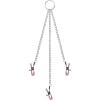 Adam & Eve Chain Me Up Kink Clamps, Adjustable Nipple and Clit Clamp Set, Metal Chains with Rubber Tipped Clamps, BDSM Bondage Accessories for Couples, Sensory Play, Hands Free Stimulation, Adult Toy