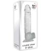 Adam & Eve Cool Curve Jelly Dildo, Realistic Curved Dildo with Suction Cup Base, Soft and Flexible PVC for G Spot or P Spot Stimulation, Strap On Harness Compatible, 8 Inch Total Length, Adult Toy(Clear – 8″)