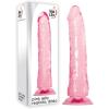 Adam & Eve Cool Curve Jelly Dildo, Realistic Curved Dildo with Suction Cup Base, Soft and Flexible PVC for G Spot or P Spot Stimulation, Strap On Harness Compatible, 8 Inch Total Length, Adult Toy(Pink – 8.25″)