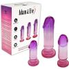 Adam & Eve Sunset Dreams Anal Trainer Kit, 3 Graduated Butt Plugs for Beginner to Advanced, Realistic Tip for Easy Entry, Flexible TPE, Flared Base with Suction Cup, Sunset Dreams Ombre Color