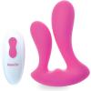 Adam & Eve Dual Entry Vibrator with Remote Control, Rechargeable Double Penetration Vibrator with 9 Speeds and Functions, Flexible Silicone Design, Waterproof, USB Magnetic Charging, Couples Play