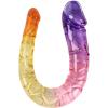 Adam & Eve Sunrise Dreams Double Dildo, Realistic Double Ended Dildo for Couples and Solo Play, Flexible Curved Shaft with Veins, Waterproof Anal Toys, 11 Inch Adult Sex Toys & Games