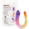 Adam & Eve Sunrise Dreams Double Dildo, Realistic Double Ended Dildo for Couples and Solo Play, Flexible Curved Shaft with Veins, Waterproof Anal Toys, 11 Inch Adult Sex Toys & Games