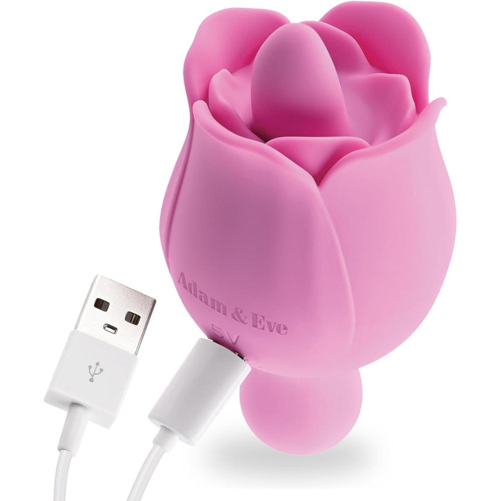 imageAdam ampamp Eve Eves Ravishing Suction Rose Clitoral Stimulator 10 Suction and Vibration Modes Rechargeable Silicone Rose Sex Toy for Women Adult Gift Pocket Sized Oral Stimulation Discreet Pleasure