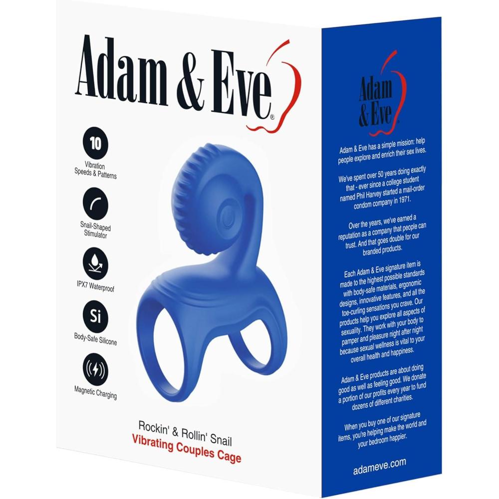 imageAdam ampamp Eve Rockin and Rollin Couples Cock Cage Vibrating Penis Ring 10 Vibration Modes Snail Stimulator Rechargeable Erection Enhancer Waterproof Couples Sex Toy Body Safe Silicone