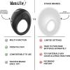 Adam & Eve Alan Vibrating Rechargeable Enhancer, Silicone Penis Ring for Stronger Erections, 10 Intense Vibration Modes, Remote Control, Waterproof, Couples Toy for Men & Women, USB Rechargeable