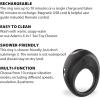 Adam & Eve Alan Vibrating Rechargeable Enhancer, Silicone Penis Ring for Stronger Erections, 10 Intense Vibration Modes, Remote Control, Waterproof, Couples Toy for Men & Women, USB Rechargeable
