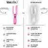 Adam & Eve Dual Pleasure Vibrator, Double Penetration Sex Toy with Realistic Shaft & Anal Beads, Multi Speed Vibration, Flexible TPR Material, Waterproof Adult Toy for Women, Couples, and Solo Play