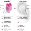 Adam & Eve Eve’s Ravishing Suction Rose Clitoral Stimulator 10 Suction and Vibration Modes Rechargeable Silicone Rose Sex Toy for Women Adult Gift Pocket Sized Oral Stimulation Discreet Pleasure