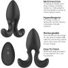 Adam & Eve Omega Vibrating Plug, Rechargeable Anal Plug with Remote Control, 10 Vibration Modes, Waterproof Liquid Silicone, Tapered Tip for Easy Insertion, USB Rechargeable Adult Toy for Couples
