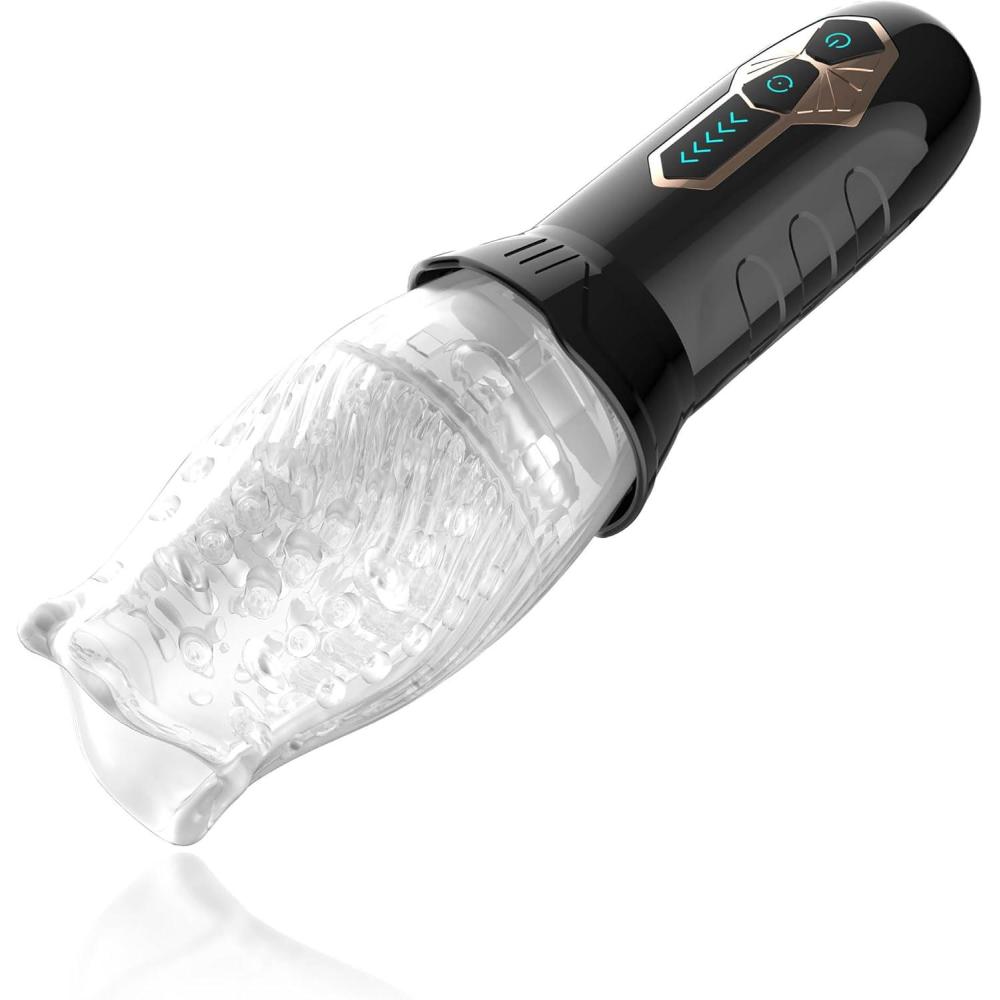 imageAdams Gawk Gawk Rotating amp Vibrating Masturbator 10 Vibration Modes 5 Spinning Settings TPE Sleeve with Stimulating Textures Rechargeable Male Masturbator for Shaft Stimulation and Ultimate Pleasure
