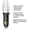 Adam’s Gawk Gawk Rotating & Vibrating Masturbator 10 Vibration Modes 5 Spinning Settings TPE Sleeve with Stimulating Textures Rechargeable Male Masturbator for Shaft Stimulation and Ultimate Pleasure