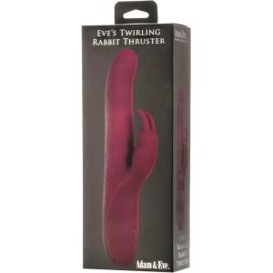 Adam & Eve Eve’s Twirling 10 Speed Rabbit Thruster Vibrator, Clitoral Stimulating Personal Dildo Adult Sex Toy for Women & Couples, Clit & G Spot Vibrating Massage Tools Date Night, 9.5″, Purple